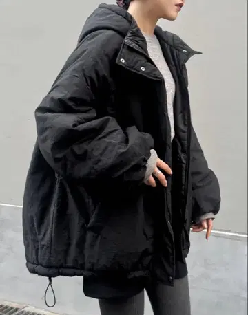 Re:EDIT 충전솜 오버 사이즈 몬스터 후드티 코트