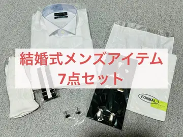 결혼식 남성용 아이템 7세트 (포멀 셔츠, 손수건 - etc)