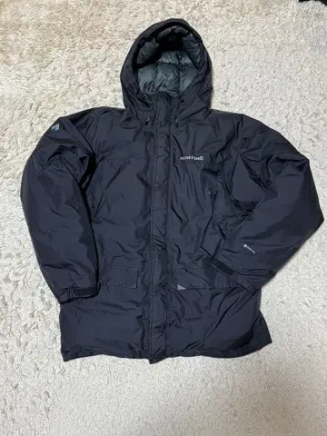 mont-bell L 파우더 라운드 후드티 블랙 고어텍스 다운