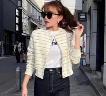 sheller 펜슬 스트라이프 블루종 White