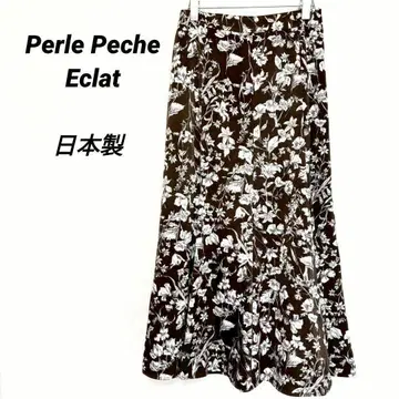 2761M 페르르페슈 롱 플레어 스커트 허리밴딩 일본제 꽃무늬 S