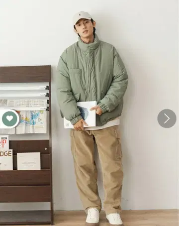 714STREET 라이트 그린 MA-1 다운 자켓 L