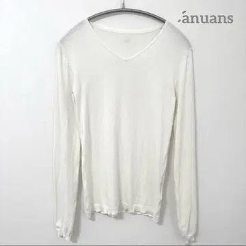 anuans 아뉴앙스 실크 블렌드 V넥 니트탑 아이보리