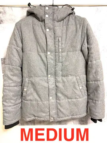 MEDIUM 그레이 후드 부착 다운 자켓 M 사이즈