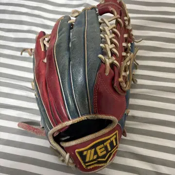ZETT 야구 그로브 빨간색/파랑