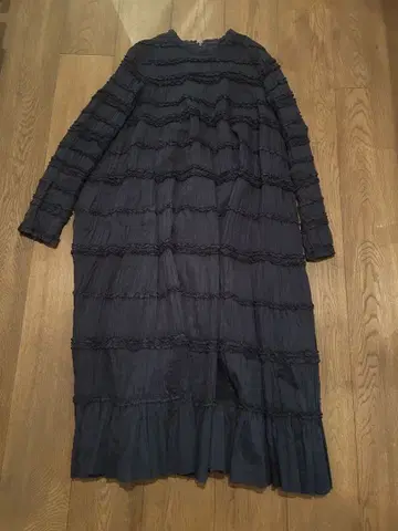 Pheeta 네이비 인도 면 원피스