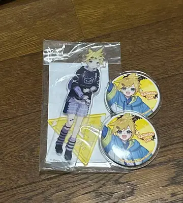 프로세카 카가미네 렌 아크릴 스탠드 & 캔뱃지 세트