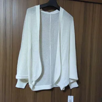 야마다야 2026 Vin 화이트 메쉬 니트 가디건