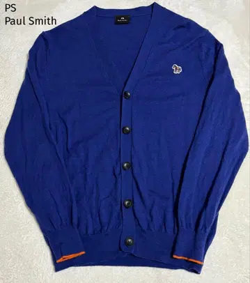 새상품급 폴스미스 스트라이프 제브라 가디건 울 블루 사이즈 L