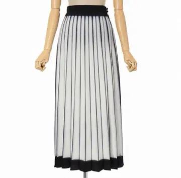 mame Itajime Shibori Pleated Skirt White