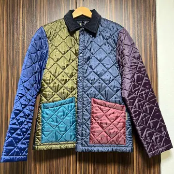 라벤햄 x 유나이티드 애로우즈 별주 멀티 컬러 퀼팅 자켓