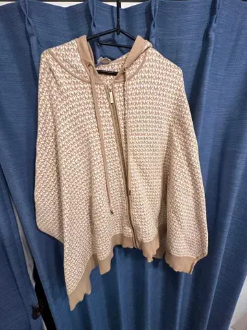 MICHAEL KORS 후드 부착 판초 S/M 베이지