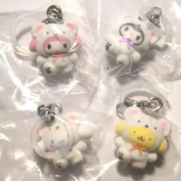 산리오 메지루시 액세서리 복슬복슬 스노우 4개 세트