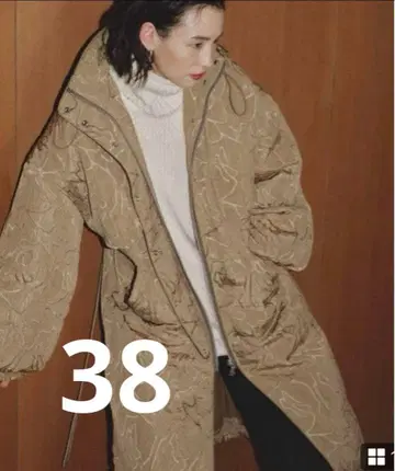 투데이풀 자카드 다운 코트 38