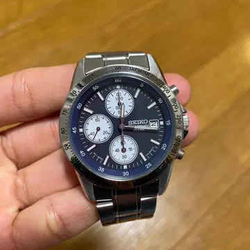 SEIKO 크로노그래프 손목시계 블랙