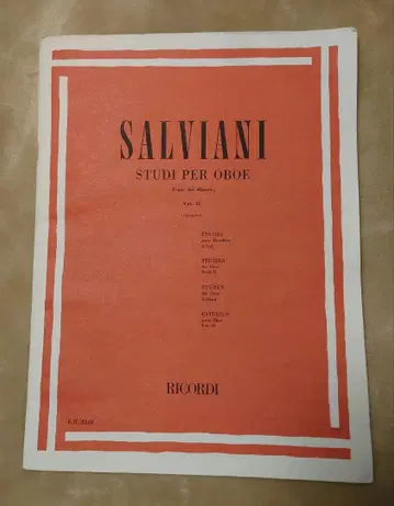 살비아니 오보에 에튀드 vol.2 미사용
