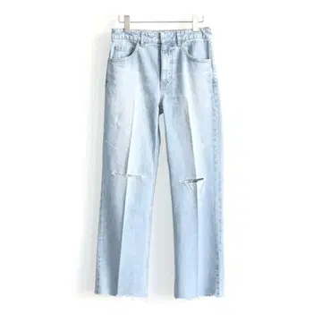 CURRENTAGE Crushed Denim Straight Pants
