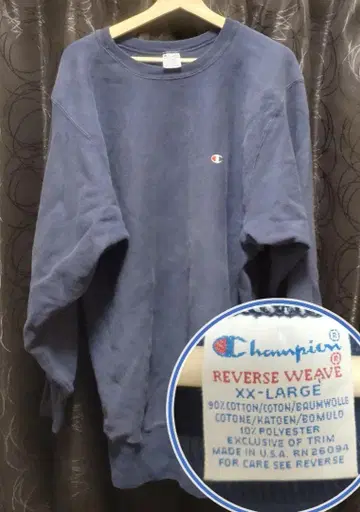90s 미국제 XXL 자수 택 챔피온 리버스 위브