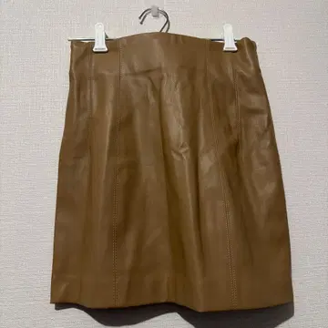 ZARA 자라 브라운 가죽 미니 스커트