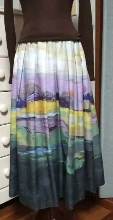 풍경화풍 롱 스커트