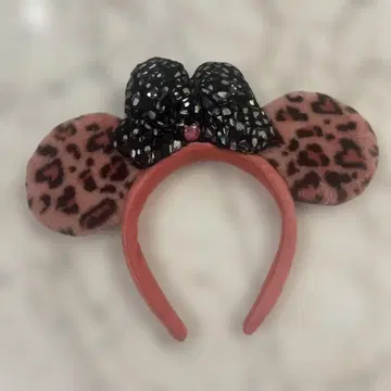 미니 마우스 머리띠 디즈니 레오파드 무늬