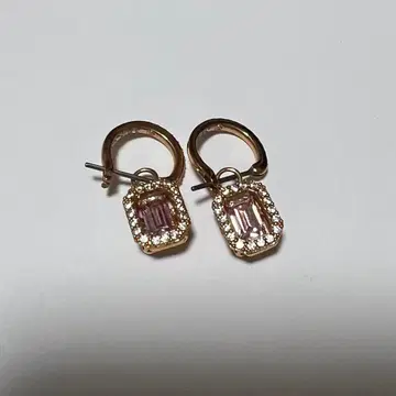 스와로브스키 Una 드롭 귀걸이 핑크