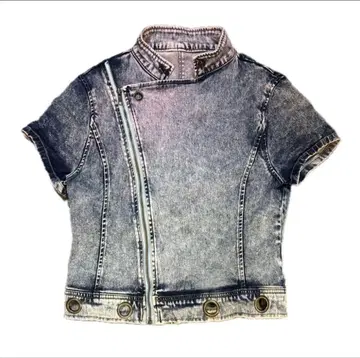 그라데이션 데님 반팔 자켓 d.i.a