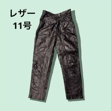 리얼 가죽 천연 가죽 팬츠 슬랙스 캐주얼 팬츠 블랙