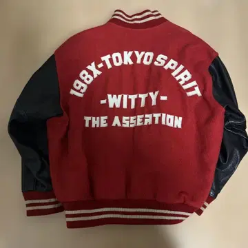 198X TOKYO SPIRIT 바시티 자켓 빨검