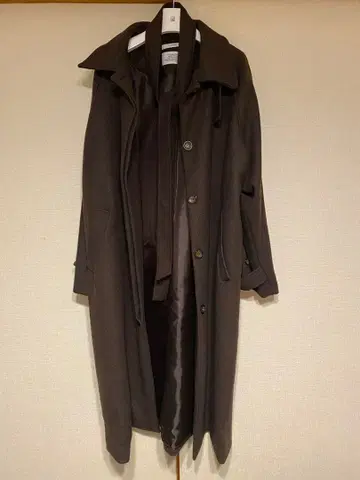 다크 브라운 롱 코트 프리 사이즈