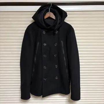 junhashimoto 캐시미어 혼방 피코트 블랙 5사이즈