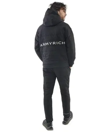 [컨디션 최상] 아미리치 충전솜 나일론 퀼팅 풀 집업 후드티 셋업