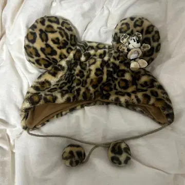디즈니 미니 레오파드 무늬 팬캡