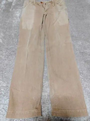 오르게유 브라운 스트레이트 핏 치노 팬츠 헤링본