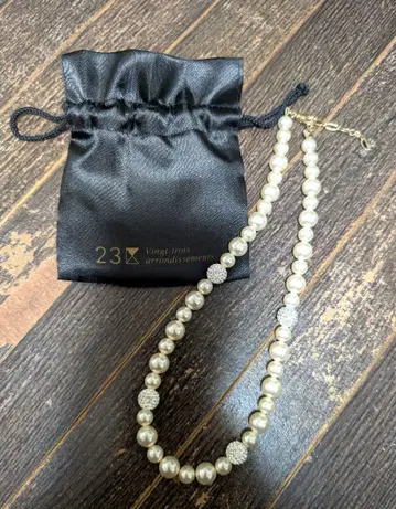 23구 숏 펄 목걸이 스와로브스키