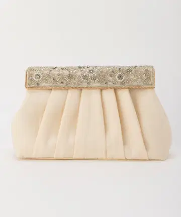 택 포함 새상품 녹틸카 비쥬 비즈 새틴 클러치백 파티