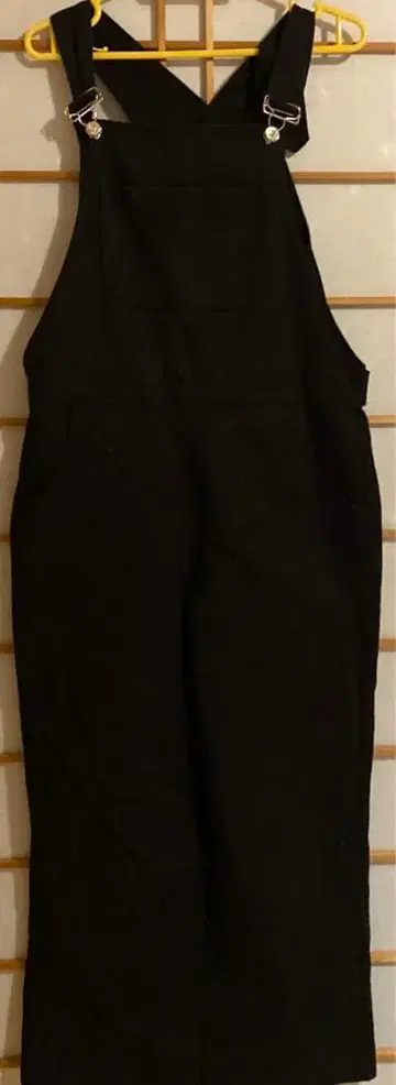 [뮤게] 오버롤 올인원 블랙 스트레이트 팬츠