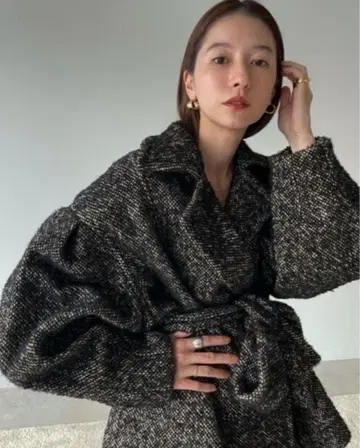 CLANE MIX LOOP TWEED BOX COAT