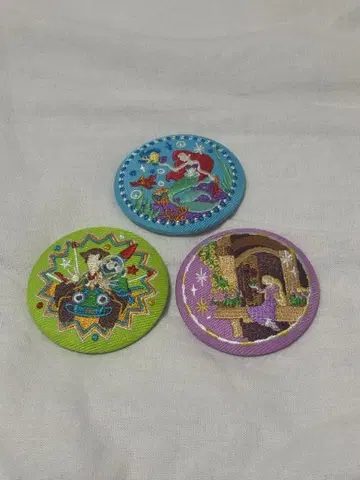 디즈니 자수 캔뱃지 아리엘