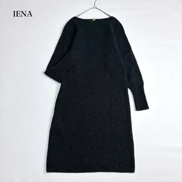 새상품급 이에나 울 캐시미어 니트 원피스 리브 돌먼 슬리브 F 사이즈