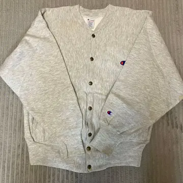 Champion 그레이 버튼 가디건