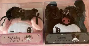 산리오 오메카시 텐시 리본 마이멜로디 쿠로미 코인 케이스 페이스 파우치