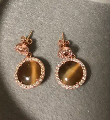 폴리폴리 로즈 골드 드롭 귀걸이