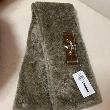 CONVERSE 브라운 체크 머플러 보아 로프트 한정판