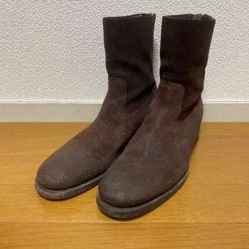 BUTTERO 브라운 스웨이드 지퍼 부츠