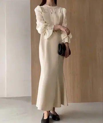 FILLOU 레이스 도킹 머메이드 원피스