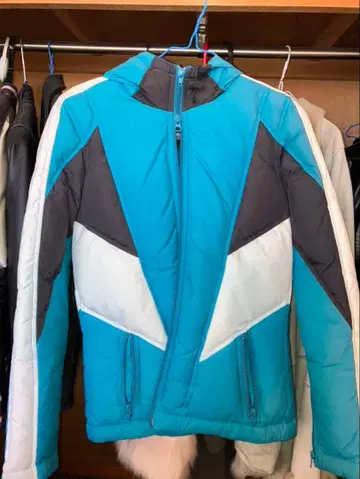 Rodeo crowns 다운 자켓 파랑/그레이/화이트