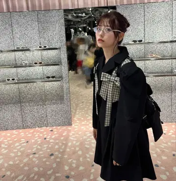 리본 플레드 Fkare 쇼트 재킷&원피스