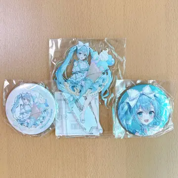 라쿠텐 컬렉션 하츠네 미쿠 아크릴 스탠드 캔 배지 글리터 16th