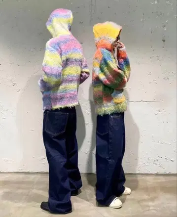 퓨처 아카이브 모헤어 지퍼 후드티